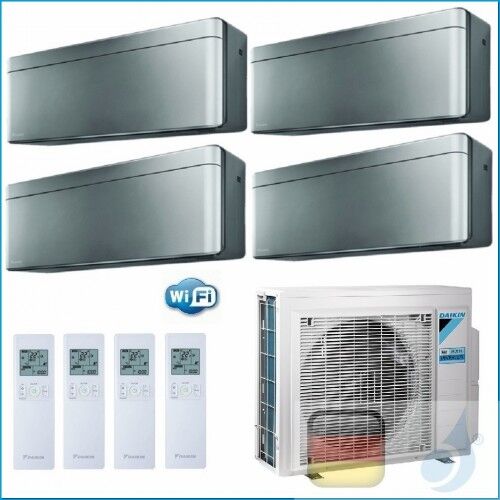 Daikin Klimaanlagen Quadri Split R-32 Stylish Silbernen 7+7+9+9 WiFi FTXA20AS FTXA20AS FTXA25AS FTXA25AS 4MXM68N A++/A+