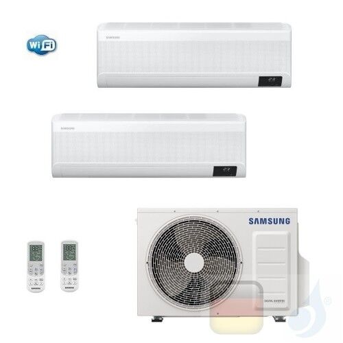 Samsung Klimaanlagen Duo Split WindFree AVANT 9000+12000 Btu + AJ050TXJ2KG/EU R-32 A+++ A++ Stimmenkontrolle WiFi 2.5+3.5 kW