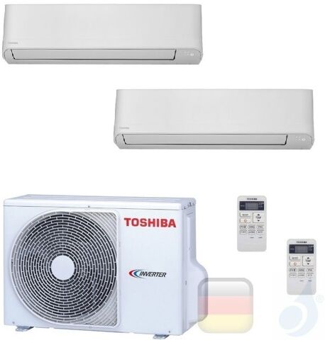 Toshiba Klimaanlagen Duo Split Wand 5000+5000 Btu R-32 Seiya B05J2KVG B05J2KVG 2M10U2AVG A++ A+ 1.5+1.5 kW