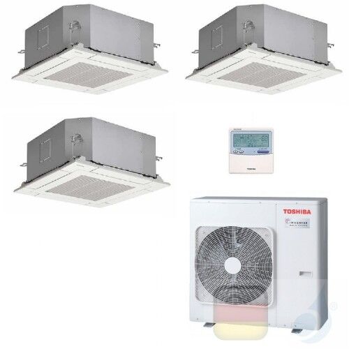 Toshiba Klimaanlagen Trio Split Kassettengerät 60x60 15000+15000+15000 Btu + RAS-3M26U2AVG-E R-32 A++ A+ 4.2+4.2+4.2 kW