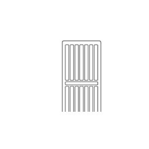 Hudevad A/S radiator toprist 1200mm - Til C4 og C6 radiator, type 22, hvid RAL 9016