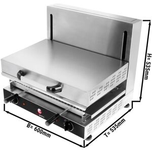 GGM Gastro - Four electrique Pita / Salamandre SPECIALE - 3 kW - 220 Volt - radiateurs reglables en hauteur Argent