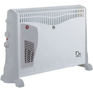 Dx Drexon  - Convecteur mobile turbo 2000W - 69.5x 20 x 44,5 cm - Thermostat mécanique - Blanc/ gris