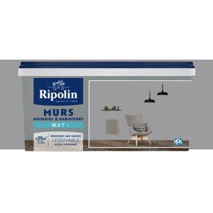 Ripolin - Peinture Murs, Boiseries, Radiateurs Mat Gris Dauphin 2,5 l - Gris Dauphin - Publicité