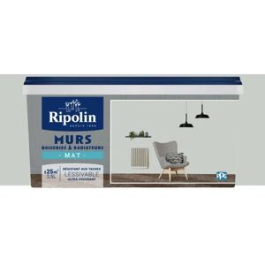 Ripolin - Peinture Murs, Boiseries, Radiateurs Mat Gris lomé 2,5 l - Gris lomé - Publicité