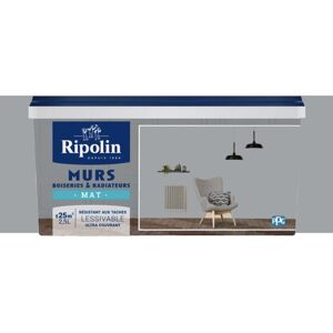 Ripolin - Peinture Murs, Boiseries, Radiateurs Mat Gris Galet 2,5 l - Gris galet - Publicité