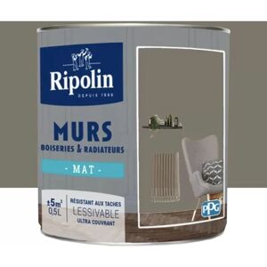 Ripolin - Peinture Murs, Boiseries, Radiateurs Mat Gris Rabat 0,5 l - Gris Rabat - Publicité