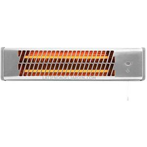 - Radiateur infrarouge, Poêle de salle de bain 1200W BB5000. 2 barres de quartz. Interrupteur et sélection par poignée