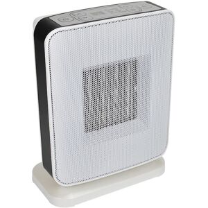 - dx quadro  - Soufflant céramique - 1500W - 15,6 x 25,1 x 32,1 cm - Oscillant à 80° - Affichage Led - Blanc/noir