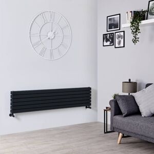 Radiateur Design Horizontal Noir Sloane 35,4cm x 160cm x 7,4cm 1308 Watts