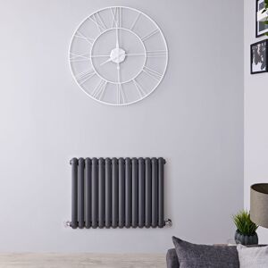 Radiateur horizontal à colonnes – Anthracite – 63,5 cm x 86,3 cm – Double rangs - Saffre