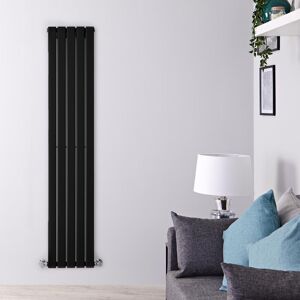 Radiateur Design Vertical - Noir mat - 178cm x 35cm x 4,7cm - 823 Watts - Delta