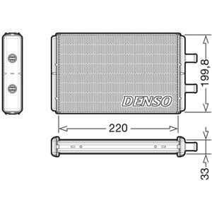 Denso Échangeur de chaleur, chauffage intérieur DENSO DRR12016