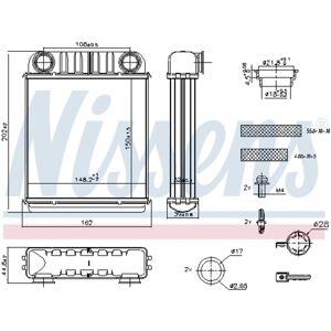 Nissens Échangeur de chaleur, chauffage intérieur NISSENS 707216