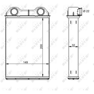 Nrf Échangeur de chaleur, chauffage intérieur NRF 54341
