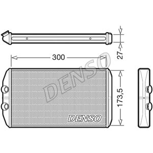 Denso Échangeur de chaleur, chauffage intérieur DENSO DRR12008