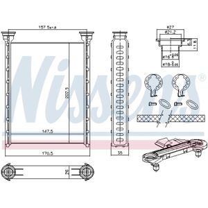 Nissens Échangeur de chaleur, chauffage intérieur NISSENS 707214