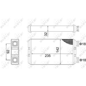 Nrf Échangeur de chaleur, chauffage intérieur NRF 54312