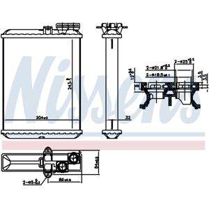 Nissens Échangeur de chaleur, chauffage intérieur NISSENS 707102