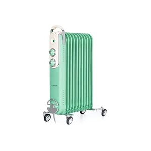 KLARSTEIN Thermaxx Retroheat Radiateur à bain d'huile , pour 50m² , 2500 W max. , roulettes - Vert - Publicité