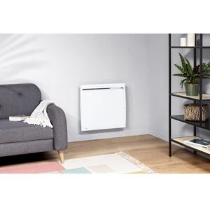 Radiateur AIRELEC ALIZÉ A693683 a Inertie Fonte - Horizontal 1000W - Coloris Blanc - Fabrication Française - Programmable