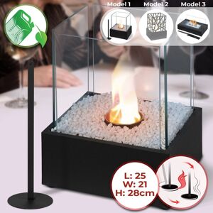 Cheminée électrique niklas 1500w parabole effet flamme vive 2