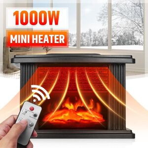 Acheter Chauffage de cheminée électrique 1000W, avec télécommande,  décoration de flamme électrique, chauffage d'espace intérieur Portable