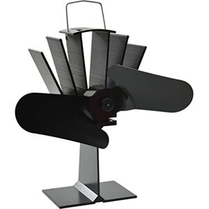 RAUGAJ Accessoires de cheminée et poêle à bois - Ventilateur de poêle  alimenté par la chaleur - 5 lames - Noir - Maison et jardin