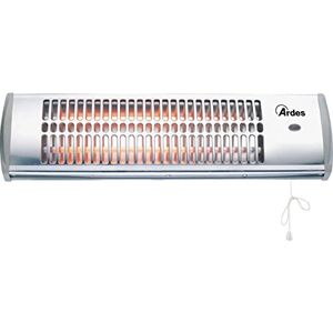 ARDES - AR437B Radiateur à Quartz Mural, Radiateur Quartz Extérieur/intérieur, Radiateur Soufflant Mur Faible Consommation, Radiateur Chauffage Mural 2 Puissances 600W/1200W, Interrupteur Manuel - Publicité