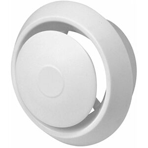 AWENTA Grille de ventilation ronde Ø 100 à 150 mm, plastique blanc, grille  de soufflage ou d'extraction - réglable Ø10 à 15 cm, dimensions extérieures