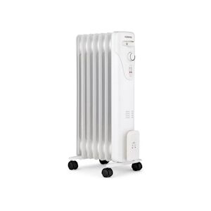 OCEANIC Radiateur électrique bain d'huile 1500W - 3 puissances - 7 éléments - Blanc - Mobile OCEANIC