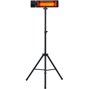 Mw Tools Chauffage électrique infrarouge 2,5kW sur trépied lampe ambre foncé à télécommande sans fil MW Tools