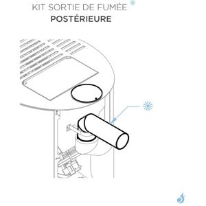 Kit raccordement sortie de fumee arriere pour poele a granules Anselmo Cola