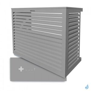 Condizionati Cache climatisation en Alu RAL 9007 Gris Aluminium avec face de dessous