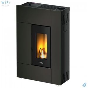 Poele a granules etanche CADEL Spirit 5 Up Air ventile Puissance 5.2kW A+ WiFi Sortie Fumee Superieure