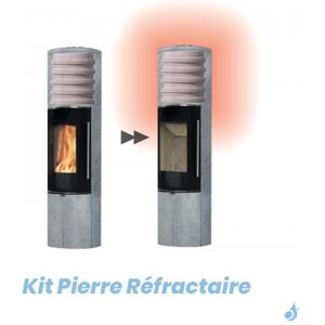 Kit de pierre refractaire pour poele a bois Edilkamin Tally Up S et Tally S EvoRef. 804100