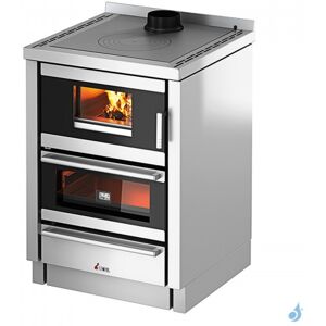 Cuisinière à bois CADEL Kook 60 avec Ventilation et Éclairage Puissance 6.2kW Sortie Fumée Postérieure ou Supérieure - Publicité