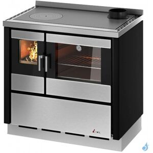 Cadel Cuisinière à bois CADEL Kook 90 avec Ventilation et Éclairage Puissance 7.5kW Sortie Fumée Postérieure ou Supérieure