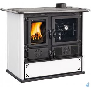 La Nordica Extraflame Cuisiniere a bois La Nordica Rosa 5.0 Steel Puissance 8.8kW Sortie Fumee Superieure Droite