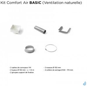 MCZ Kit complet Comfort Air Basic Ventilation Naturelle pour gamme bois MCZ