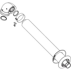 Rinnai Kit coaxial d’évacuation des fumées 60/100 pour chauffe-eau Rinnai FOT-HX060-A07