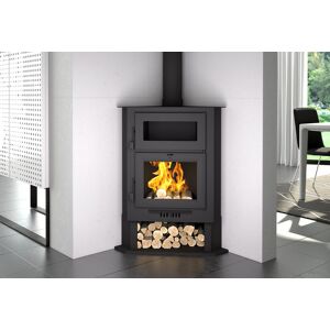 FM Calefaccion Poele a bois d?angle double combustion avec four et bucher 11 kW ? CH-5 H