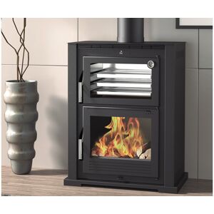 FM Calefaccion Poele a bois double combustion avec four en acier Etna ? 9,5 kW