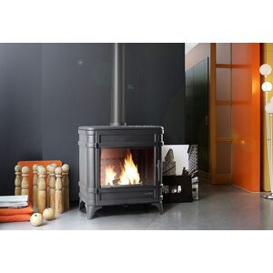 Poele a bois en fonte double combustion Siam 12 kW - Invicta