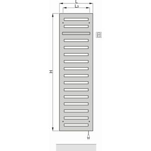 Radiateur electrique design Zehnder Metropolitan Bar ZM1Z1140B400020 MEPE-080-040/GD, 805 x 400 mm, pure blanc , RAL 9010