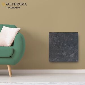 VALDEROMA Radiateur À Inertie Touch Silicium Natura Noir 800w Carré - Valderoma Nn0800t