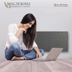 VALDEROMA Radiateur À Inertie Wifi Ardoise Noire 1500w Horizontal - Valderoma An1500w