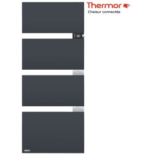 THERMOR Sèche-Serviettes Électrique Thermor Symphonik Gris Ardoise - 1750w (700 + 1000) Mât À Droite - 490615