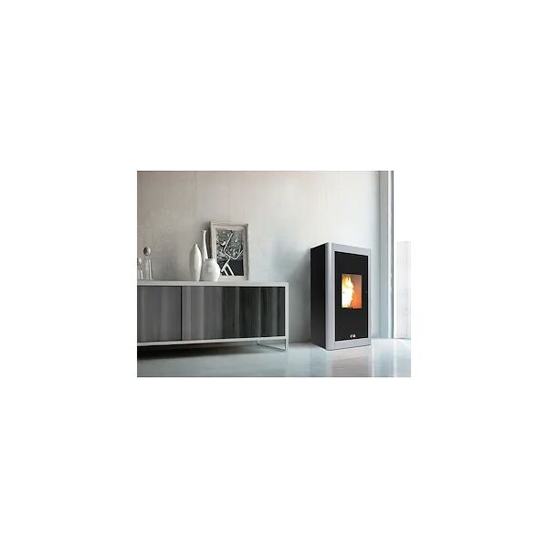 cola urban la11u00w stufa a pellet 6 kw con vetro nero incluso l90d090y codice prod: la11u00w+l90d090y