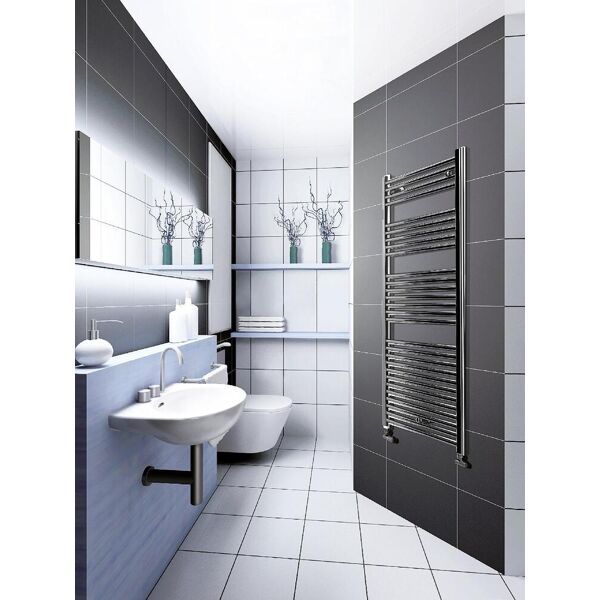 lazzarini 386493 termoarredo scaldasalviette bagno dimensioni 1110x550 mm in acciaio colore cromo - 386493 sanremo